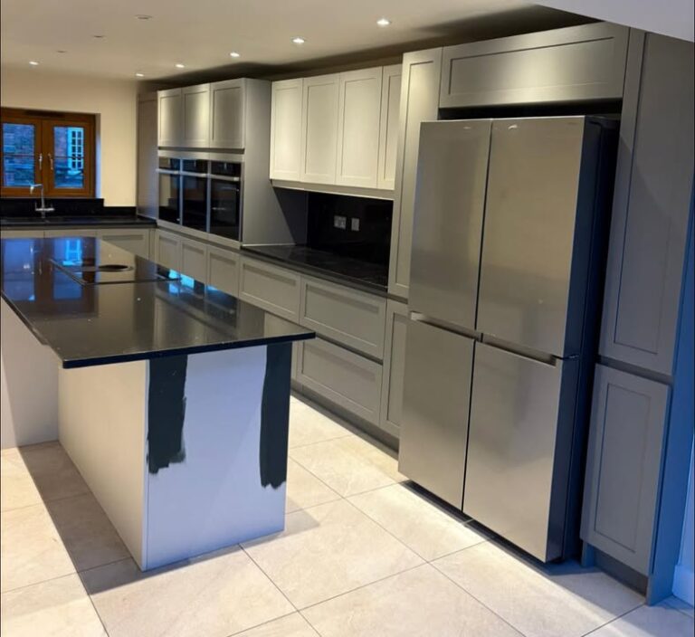 Spray Granite worktop by The Ugly Duckling – Bespoke Hand-Painted Cabinetry