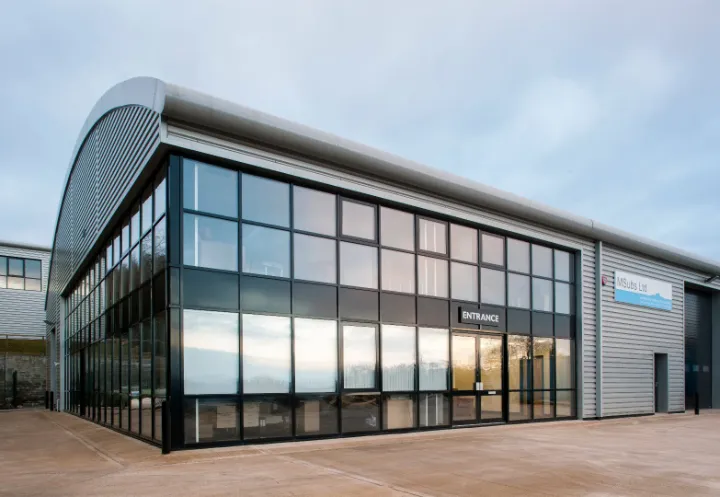 Building with resprayed uPVC windows