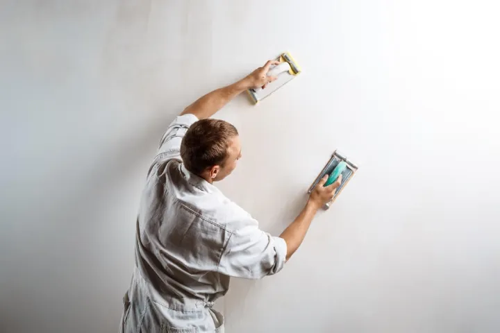 Smooth plastered wall