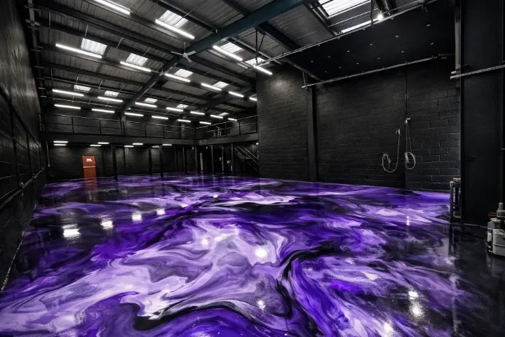 Purple marbled Decorative Pour floor