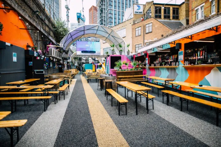 Resin-bound beer garden